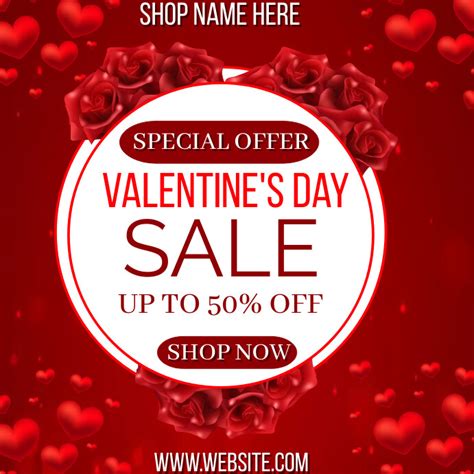 Valentine's Day Sale Flyer Template