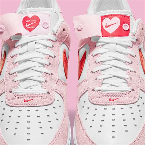 Valentine's Day-themed Air Force Ones with heart-shaped designs