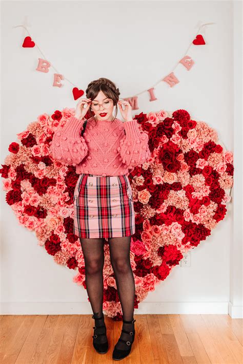 Woman showing off her Valentine's Day style with Air Force Ones