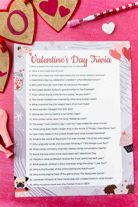 Valentine's Day Trivia Games