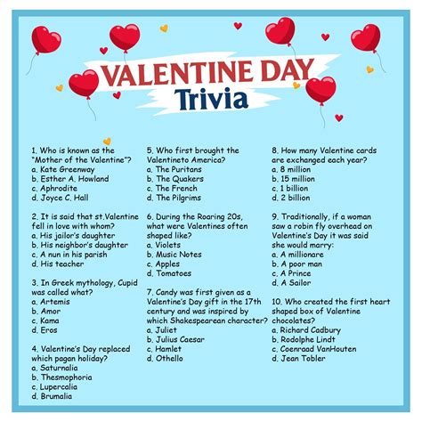 Valentine's Day Trivia Questions