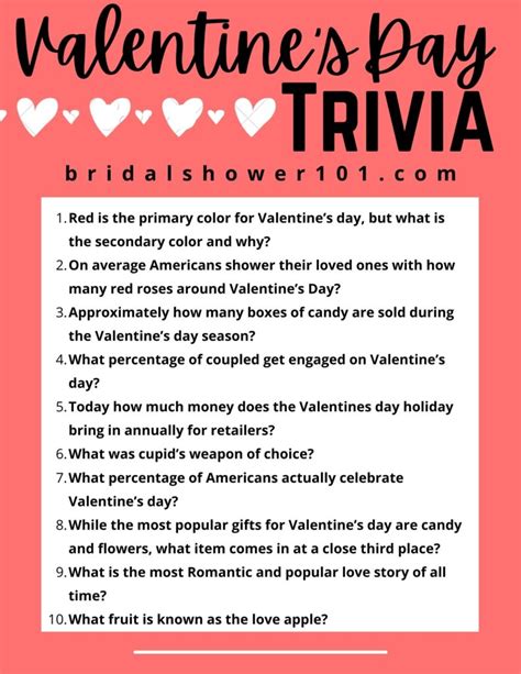 Valentine's Day Trivia Questions for Friends