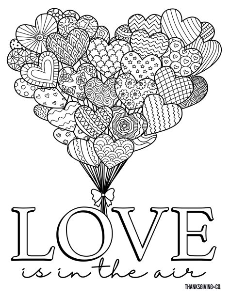 Valentine's printable coloring pages for adults