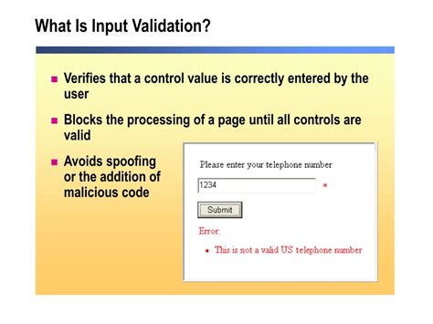 Validating User Input