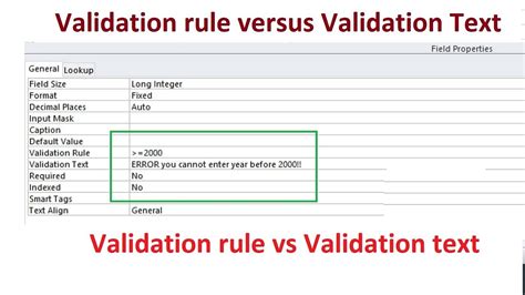 Validation rule in Excel