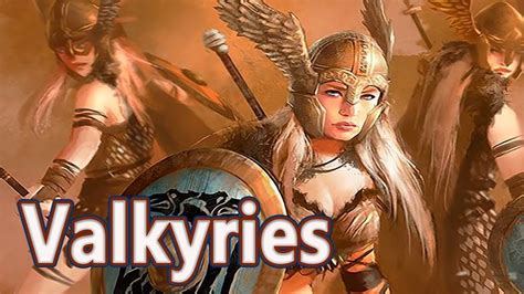 Valkyries with gods