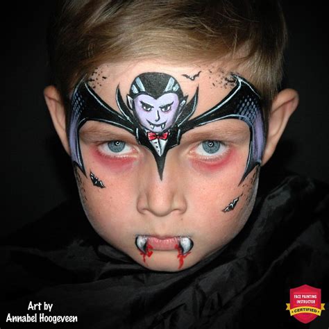 Vampire face paint design