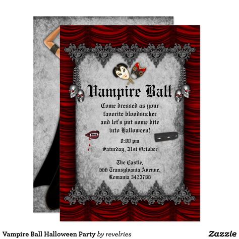 Vampire's ball invitation template