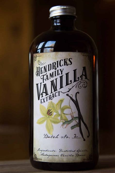 vanilla extract label design