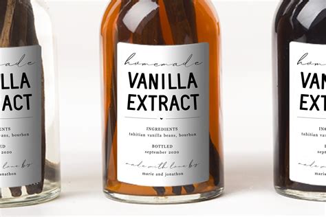 Vanilla Extract Label Template Design