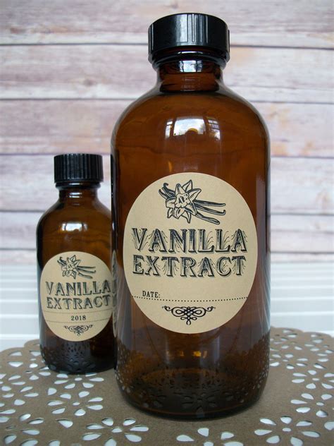 Vanilla Extract Labels Design