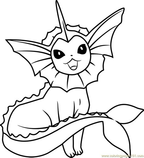 Vaporeon Coloring Page