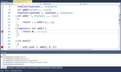 Variadic Templates Recursion