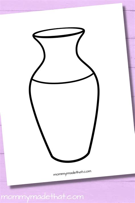 Floral vase template