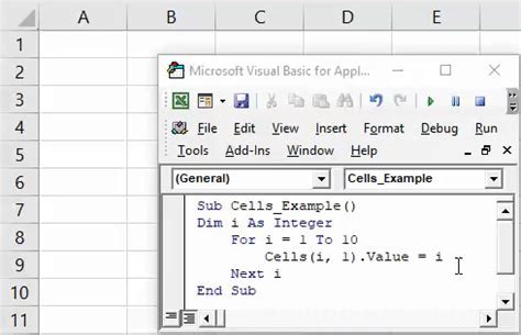 VBA Editor in Excel