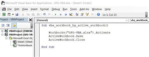 VBA ActiveWorkbook Object