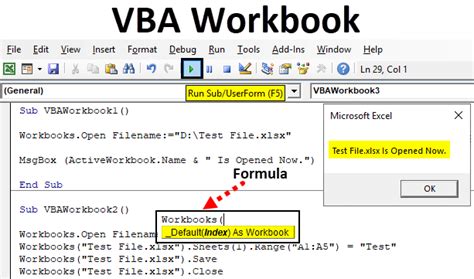 VBA Application Workbooks