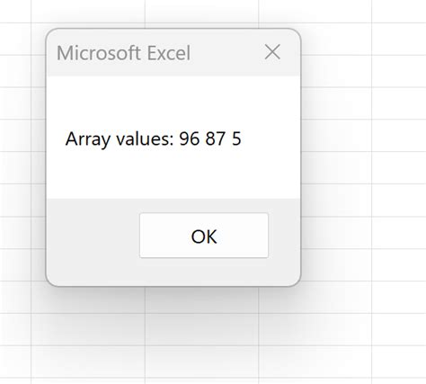 VBA Array Return