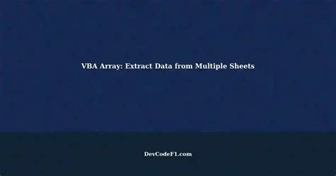 Troubleshooting common array issues in VBA