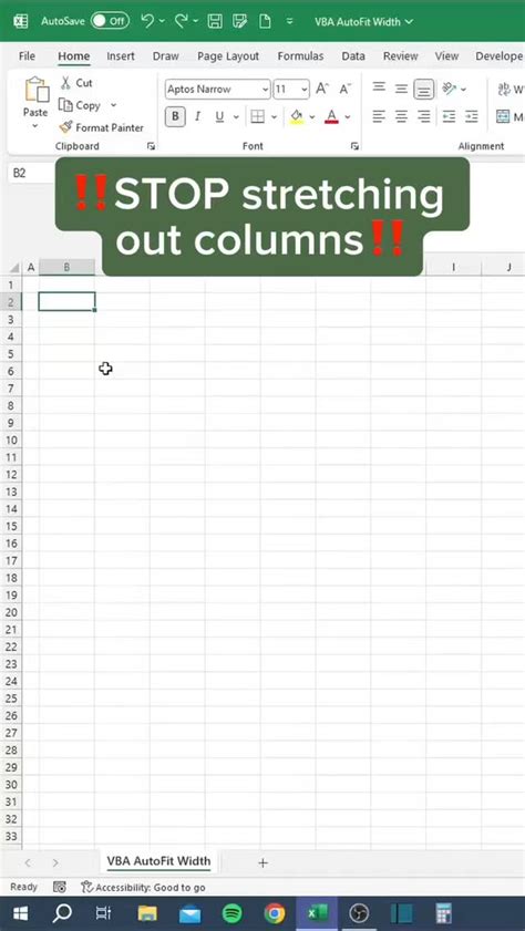 VBA Autofit Columns Not Working Performance