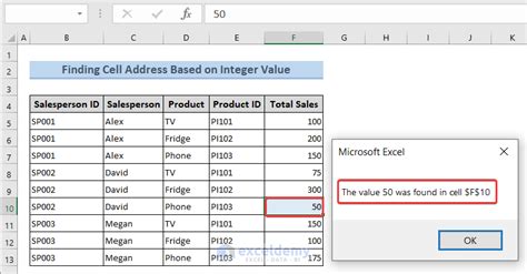 VBA Cell Address Example 4