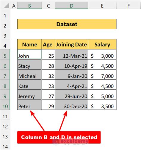 VBA Code Select Column