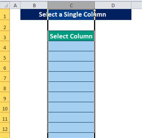 VBA Column Selection Examples