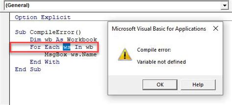 VBA Compile Errors