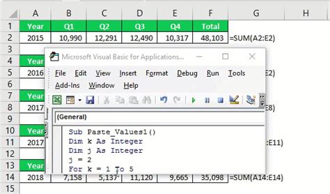 VBA Copy Paste Values Loop Code Example