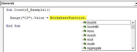 Using the CountIf method in VBA