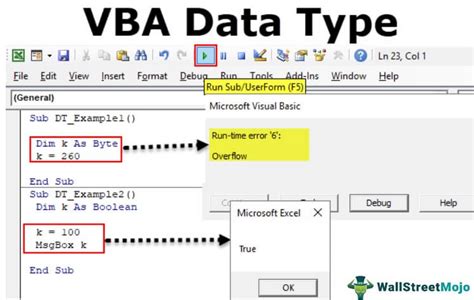 VBA Data Types Overview