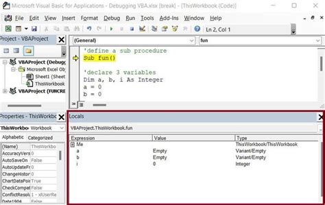 VBA Debugging Tips