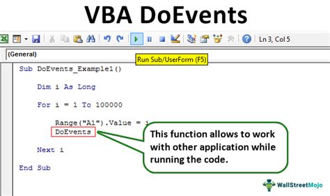 VBA DoEvents Function