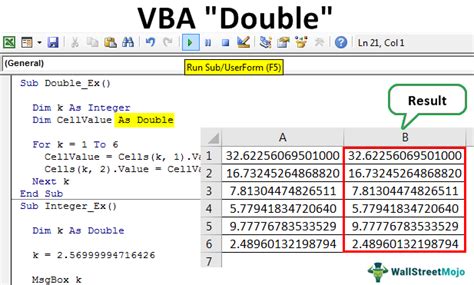 VBA Double Data Type