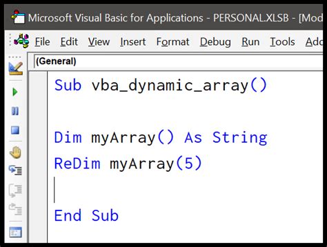 Resizing dynamic arrays in VBA