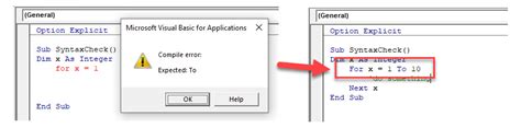 VBA Error Syntax