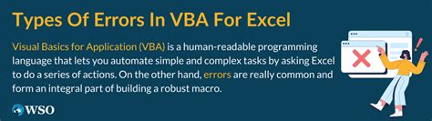 VBA Error Types