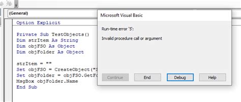 VBA Error 5