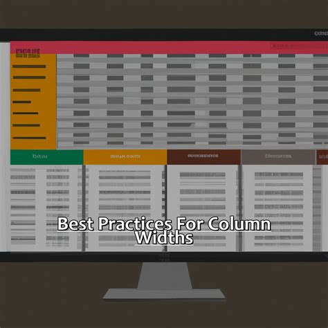 VBA Excel Column Width Best Practices
