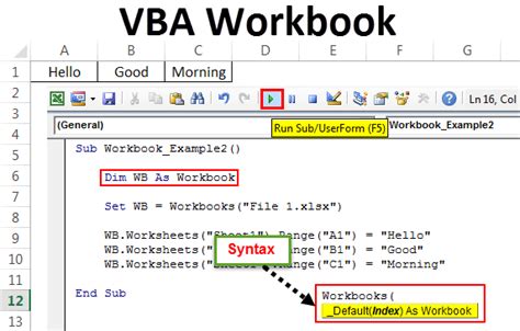 VBA New Workbook Template