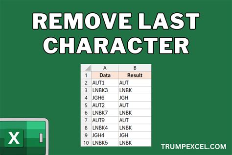 VBA Excel Remove Last Characters