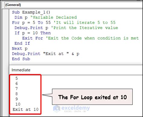 VBA Exit Sub Loop