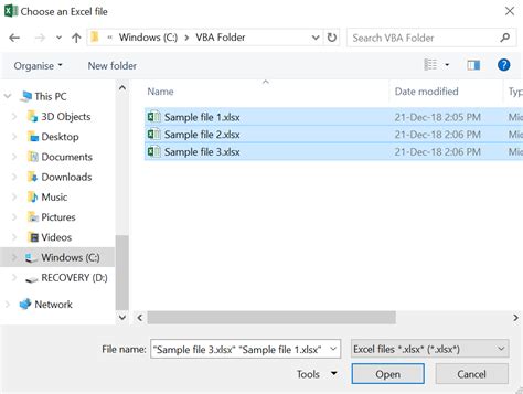 VBA File Dialogue Selected File Name Automation