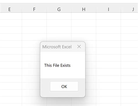 Example of VBA Dir Function for File Existence