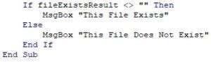 Example of Optimizing VBA Code for File Existence Checks