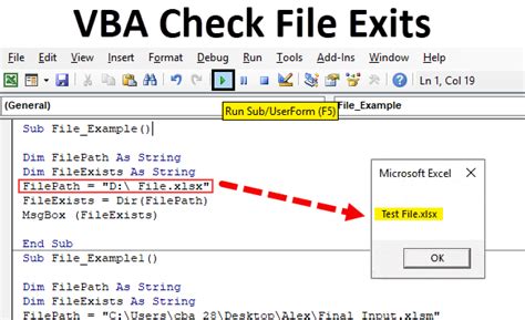 Example of Security Considerations for VBA File Existence Checks