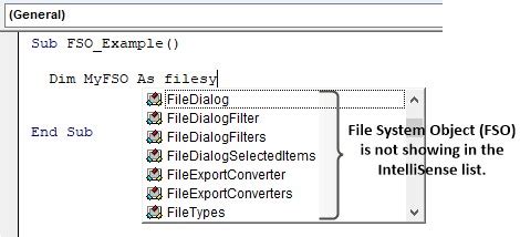 Example of VBA FileSystemObject for File Existence