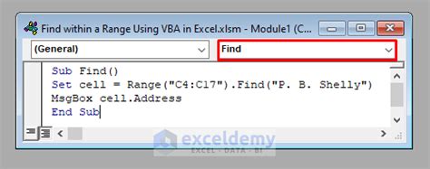 VBA Find Method