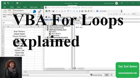 VBA For Loops