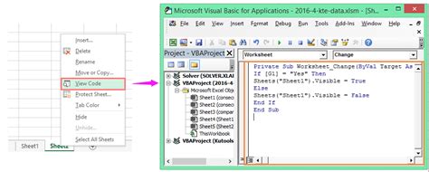 VBA Hide Sheet Example